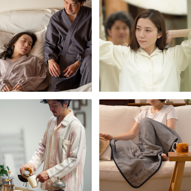 良質な睡眠習慣を促すパジャマ・ルームウェアのご提供